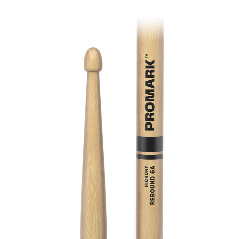 ProMark Drum Sticks - Rebound 5A Drumsticks - Drum Sticks Set - Acorn Wood Tip for Larger Sweet Spot - Hickory Drum Sticks - Consistent Weight and Pitch - 1 Pair - Image 2